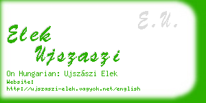 elek ujszaszi business card